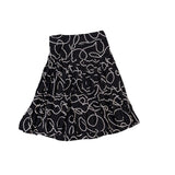 Platinum Womens Black & White Cotton Blazer And Flowy Skirt 2-Piece Set