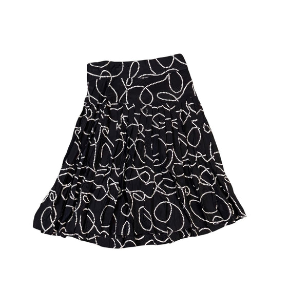 Platinum Womens Black & White Cotton Blazer And Flowy Skirt 2-Piece Set