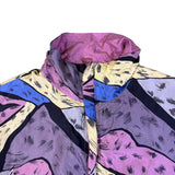 188 West Collection Unisex Pink Multicolor Silk Tracksuit Retro Style Size  XL