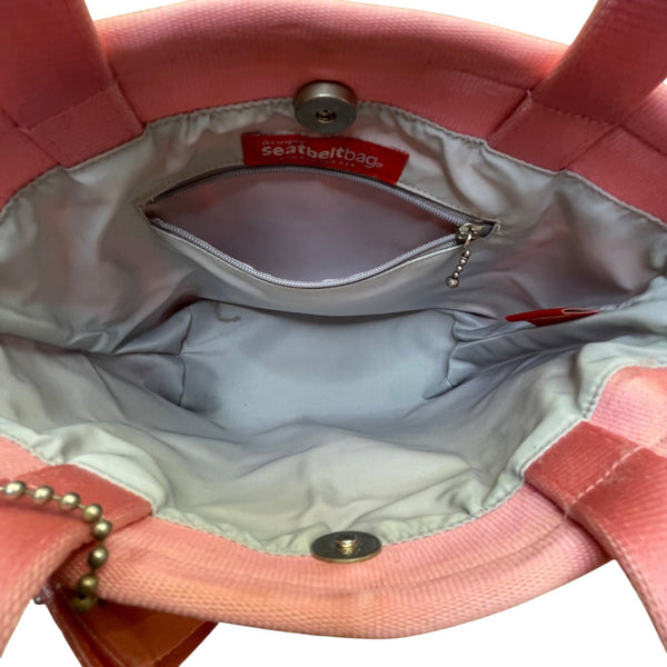 The Original Seatbelt Bag Women’s Pink Seatbelt Fabric Woven Tote Bag