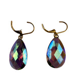 Joan Rivers Womens Multicolor Crystal Dangle Earrings Gold Tone Hooks Long