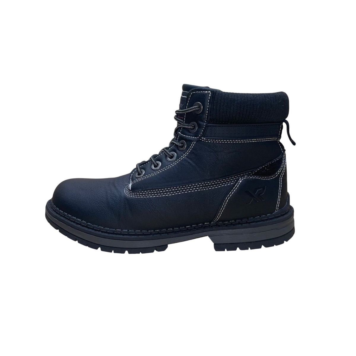 Xray Men’s Black Faux Leath Lace-Up W315 Fullman Work Boots Size 7.5