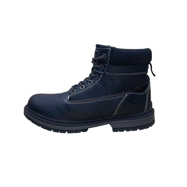 Xray Men’s Black Faux Leath Lace-Up W315 Fullman Work Boots Size 7.5