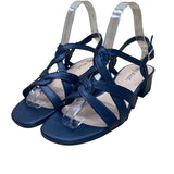 Easy Street Women’s Navy Man-Made Crisscross Strappy Sandals Size 7M