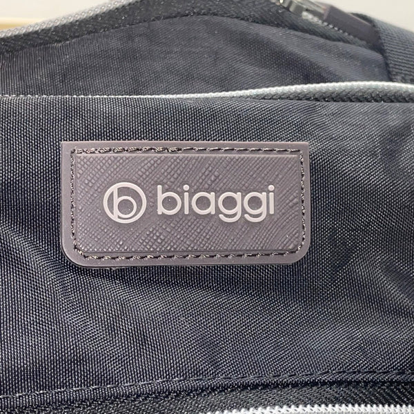 Biaggi Women’s Black Nylon Expandable With Wheels Rolling Carry-On Luggage Bag