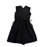 Calvin Klein Womens Black Sleeveless Romper With Drawstring Waist Size 4