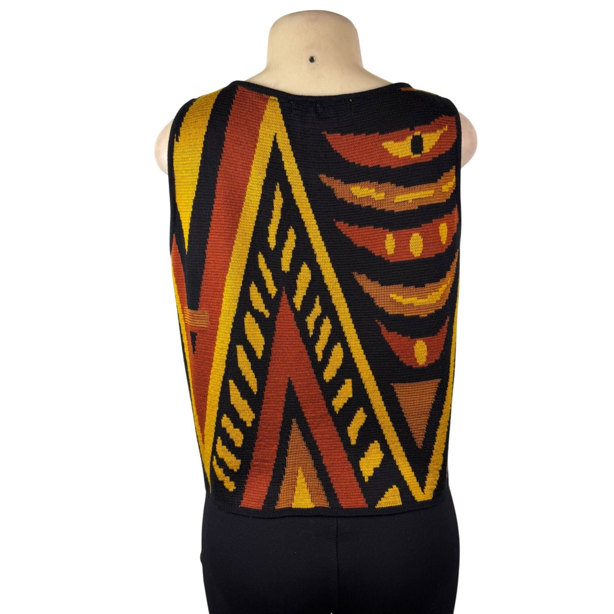 Anne Pinkerton Womens Multicolor Knit Tank Top Acrylic Nylon Bold Print Sz P/S
