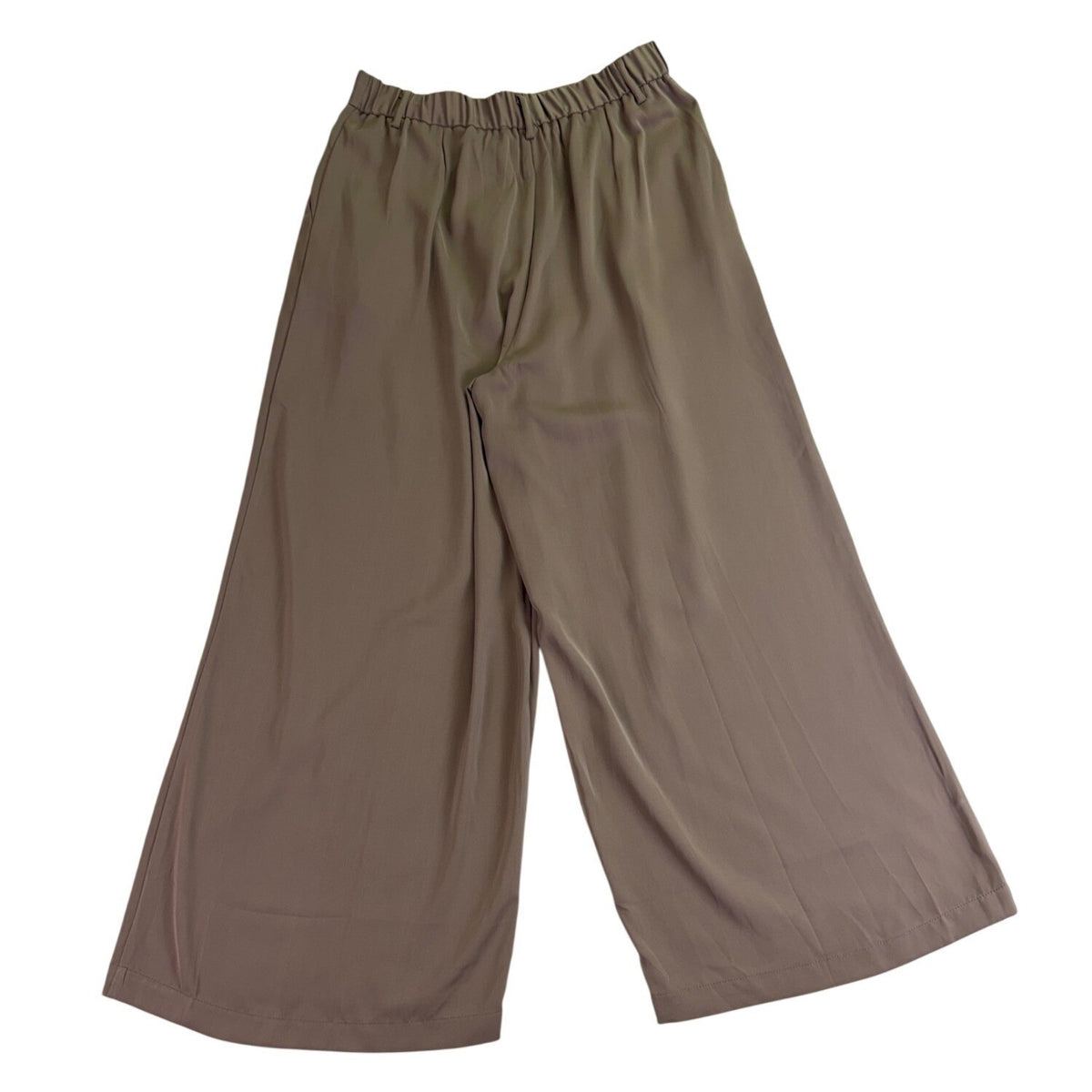 Tronjori Womens Tan Khaki Wide-Leg & Pleated Lightweight Pants Size L