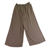 Tronjori Womens Tan Khaki Wide-Leg & Pleated Lightweight Pants Size L