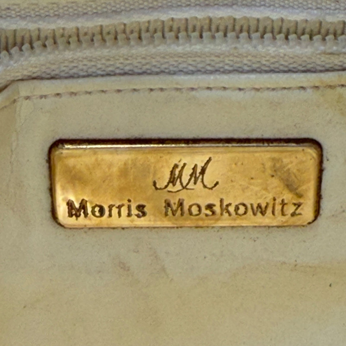 Morris Moskowitz Women’s Gray Leather Vintage Style Crossbody Handbag
