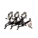 Silver Tone Reindeer Brooch Pin Design Lapel Christmas Jewelry Decorative
