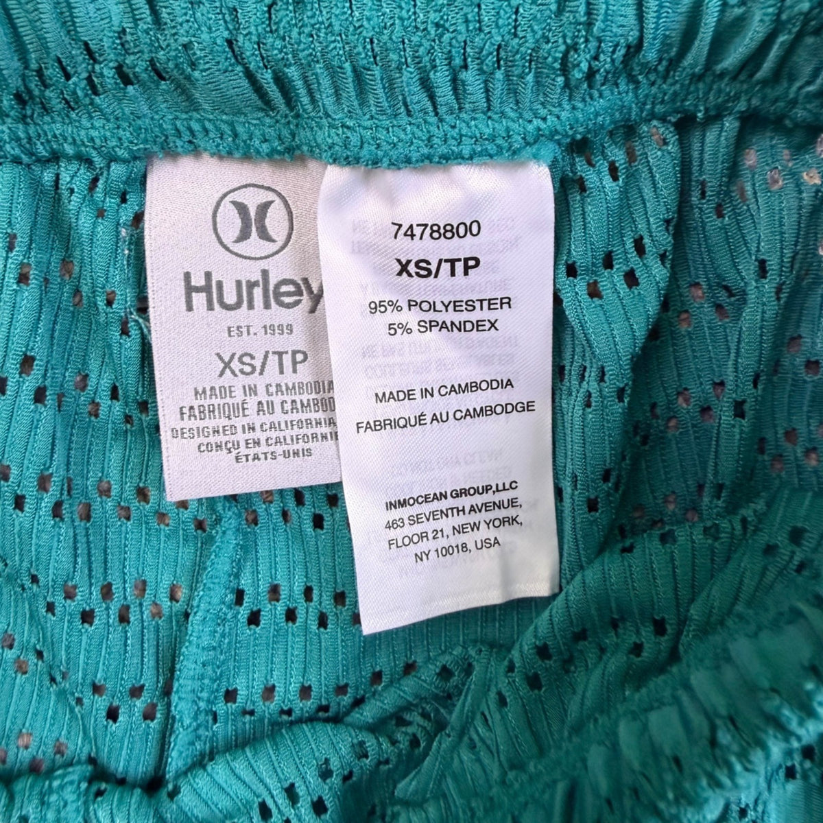 Hurley Womens Teal Button-Up Shirt & Elastic Waist PantsSet Sz XS Set