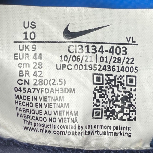 Nike Men’s Blue & White Air Zoom Trout 7 Baseball Cleats Size US 10