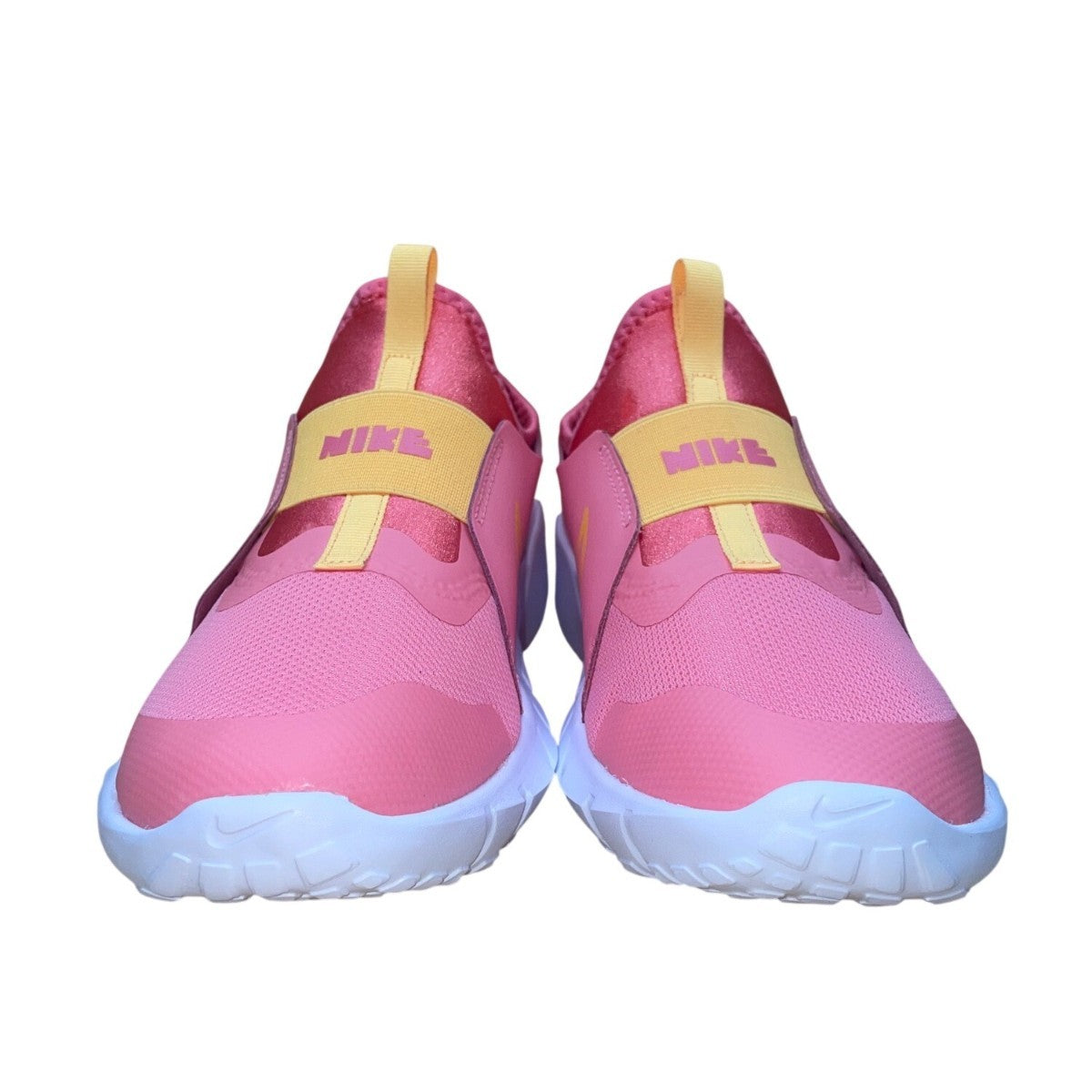 Nike Girls GS Coral Chalk Citron Pulse Flex Runner 2 Slip-On Sneakers Size 5.5Y
