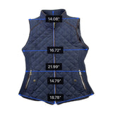 Love Tree Womens Navy Quilted Sleeveless Zip-Up Vest Size S