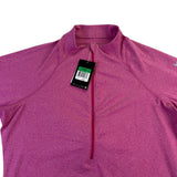 Nike Womens Pink Dri-Fit 3/4 Sleeve Zip Pullover Workout Shirt Sz  XL