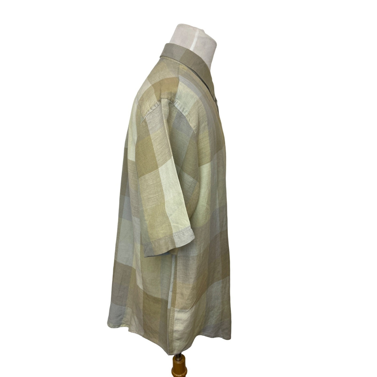 Van Heusen Men's Multicolored Square Pattern Short Sleeve Button Up Shirt Sz- XL