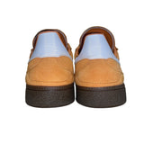 Adidas Men’s Orange Suede White Stripes Low-Top Busenitz Sneakers Size 8.5