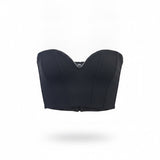 Zara Womens Black Strapless Bustier Top With Rhinestone Trim Sz M 