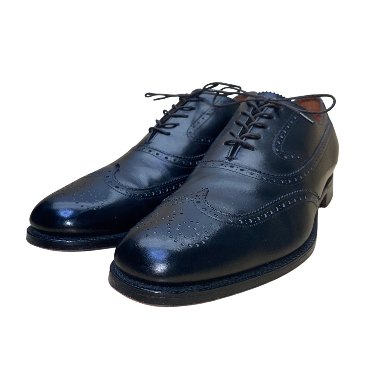 Brooks Brothers Men’s Black Leather Wingtip Oxford Dress Shoes Size 9B