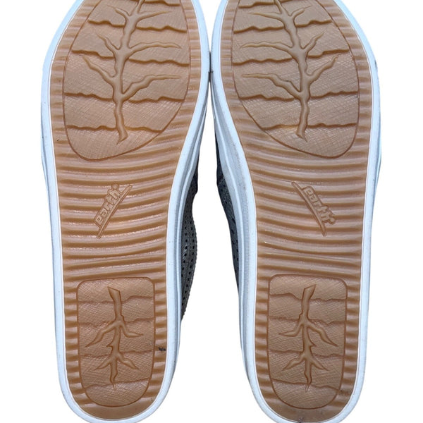 Earth Women’s Silver Metallic Slip-On Perforated Leather Tangelo Shoes Size 10B