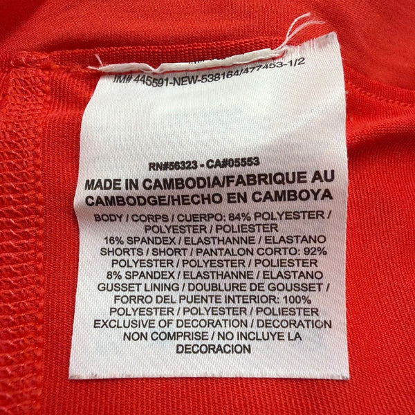 Nike Womens Red Dri-Fit Polyester Striped Athletic Skirt Sporty Fit Size Large
