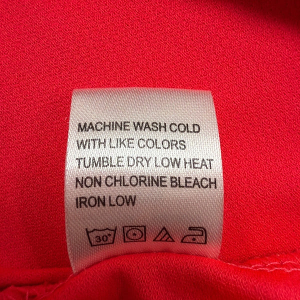 Tail Womens Red Polyester/Spandex Short Sleeve Half-Zip Performance Polo Shirt X