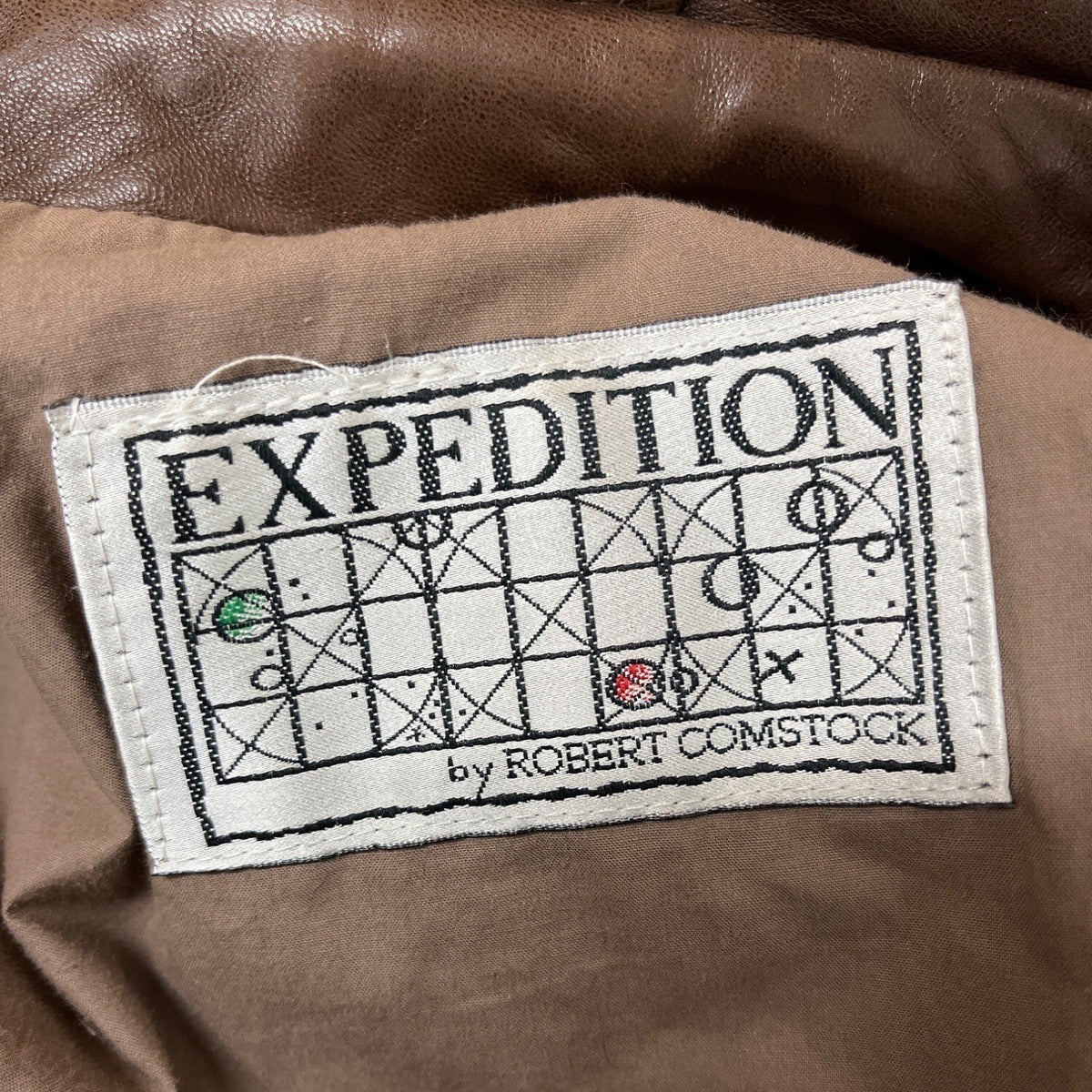 Vintage 80s Expedition by Robert Comstock Brown Pilot Leather Jacket Sz XL