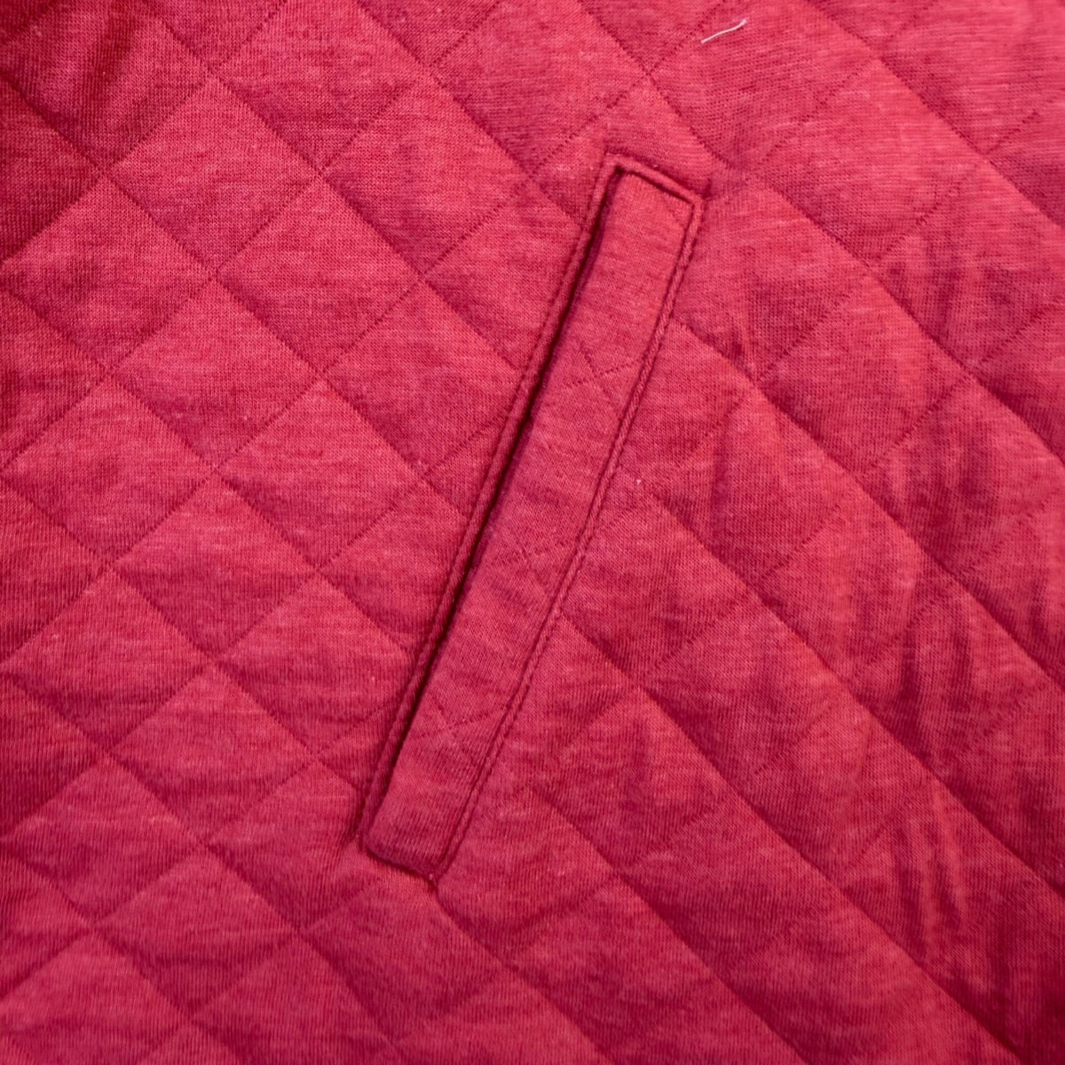 Eddie Bauer Womens Red Quilted & Mock Neck Pullover Sweatshirt Size XL 