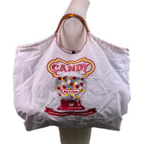 Ball & Chain Women’s White & Red Candy Embroidered Gumball Machine Satchel Bag