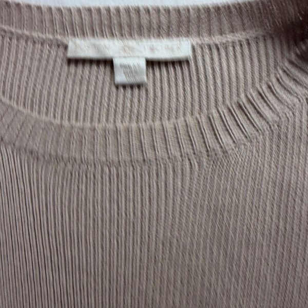 Boston Proper Womens Taupe Cotton Rayon Knit Dress Bell Sleeves Fit & Flare Sz X