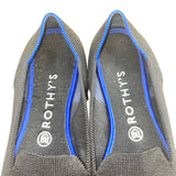 Rothys Women’s Black & Blue Knit Upper The Flats Slip-On Ballet Flats Size 8.5W