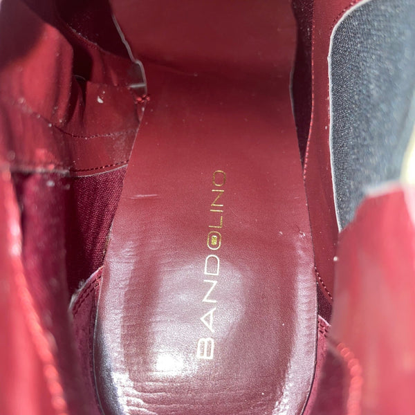 Bandolino Women’s Burgundy Suede Elastic Panel Zipper Closure Ankle Booties Sz 9
