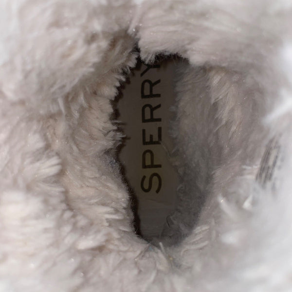 Sperry Womens Gray Leather & Wool White Faux Shearling-Lined Winter Boots Sz 10M