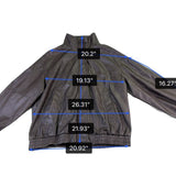 Bershka Mens Brown Faux Leather Bomber Jacket Lining Lightweight Size XL