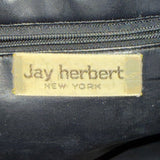 Jay Herbert Women’s Black Leather Woven Vintage Style Knotted Strap Shoulder Bag