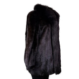 Rosendorf/Evans Womens Black Genuine Mink Fur Coat Luxurious Vintage Sz M