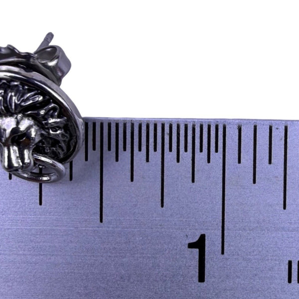 Lia Sophia Womens Silver Tone Metal Lion Stud Earrings Vintage Style