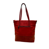 Mia K Farrow Women’s Black Faux Leather Gold Accents Zipper Pockets Tote Bag