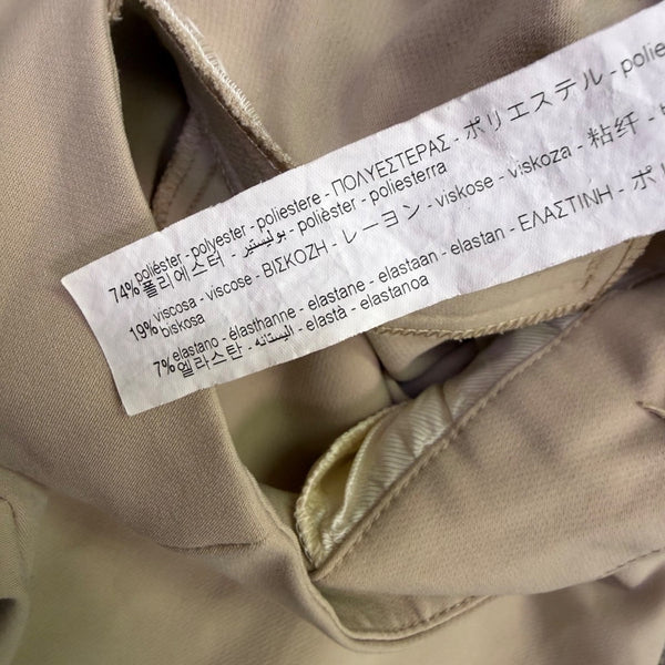 Zara Womens Beige Button-Detail High-Waisted Pants Size M