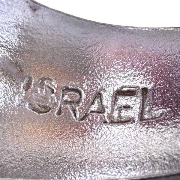 Sterling Silver 925 Multi-Band Statement Ring Textured Finish Sz 6 From Israel