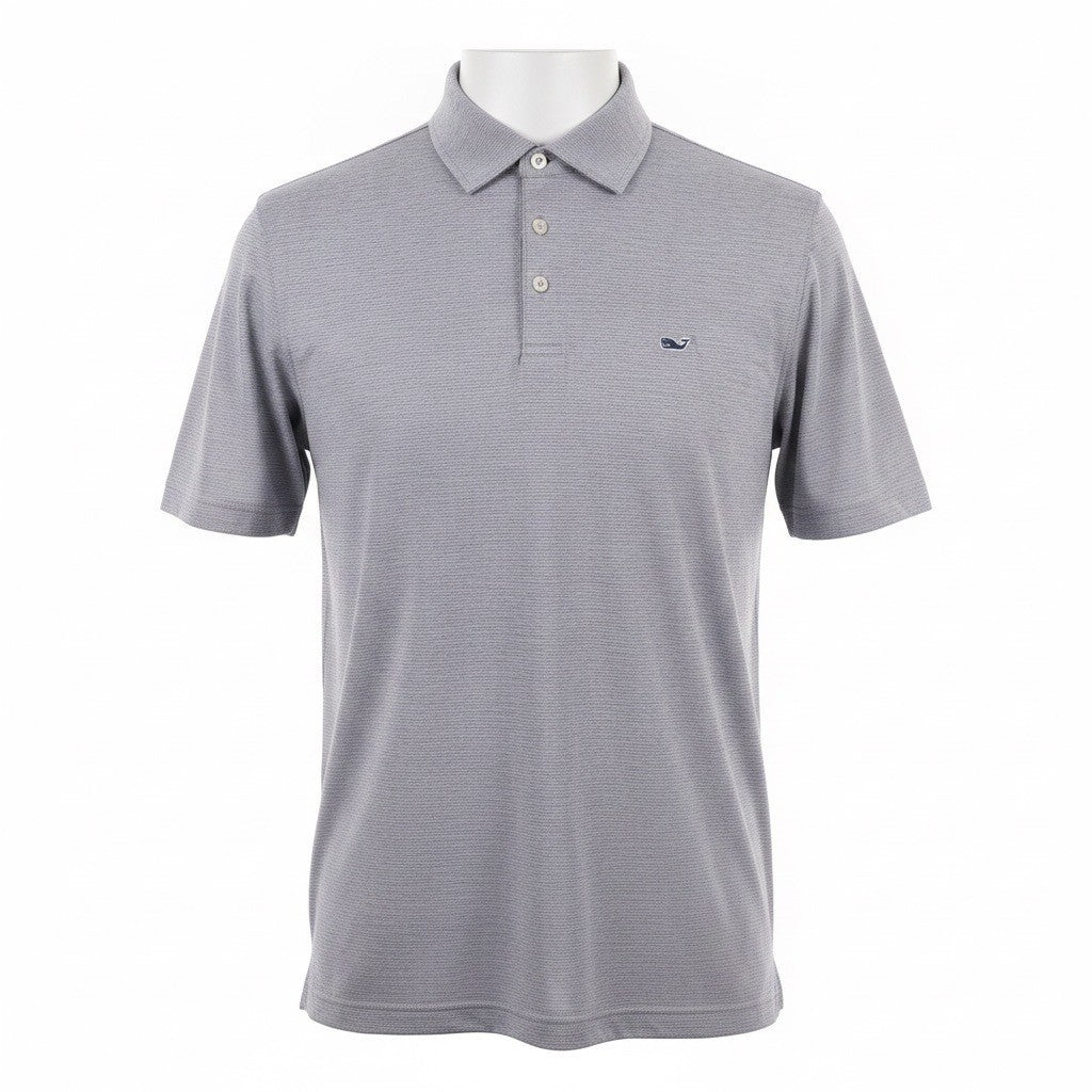 Vineyard Vines Mens Heathered Purple Short Sleeve Polo Shirt Size M