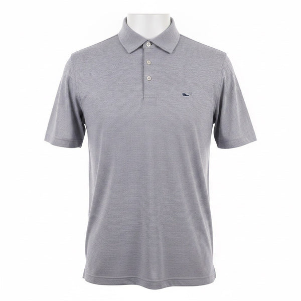 Vineyard Vines Mens Heathered Purple Short Sleeve Polo Shirt Size M
