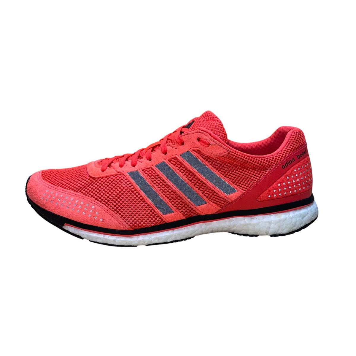 Adidas Men’s Solar Red Mesh Adios Boost Endless Energy Running Shoes Size 12.5