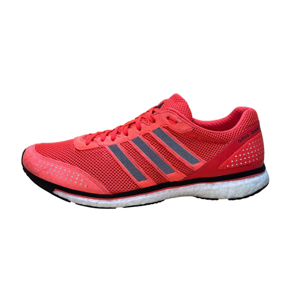 Adidas Men’s Solar Red Mesh Adios Boost Endless Energy Running Shoes Size 12.5