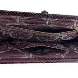 Kotur Women's Purple Snakeskin Evening Clutch Sz S