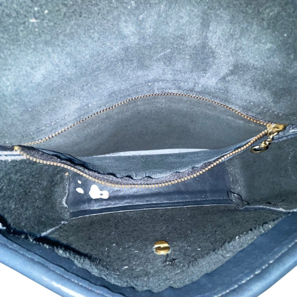 Coach Women’s Navy Leather Turnlock Closure Adjustable Strap Crossbody Bag