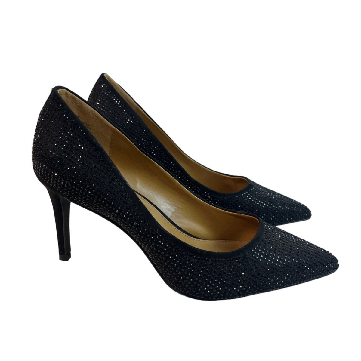 14Th & Union Women’s Fashion Stiletto Black Rhinestone High Heel Pumps Sz 9