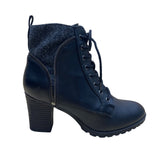 Kelly & Katie Women’s Black Faux Leather Lace-Up Ankle Boots Size 7M