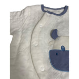 Chamie Toddler Boy's Blue White and Green Toddler Jumpsuit Set Sz 0M
